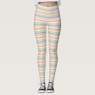 Pastel Färg Modern Elegant Trendig Rosa ros Blue Leggings