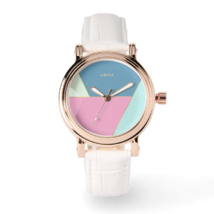 Pastel färg monogram initialer eWatch Watch Watch Armbandsur