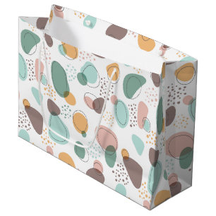 Pastel Färg Organic Shapes Seamless Mönster