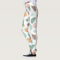 Pastel Färg Organic Shapes Seamless Mönster