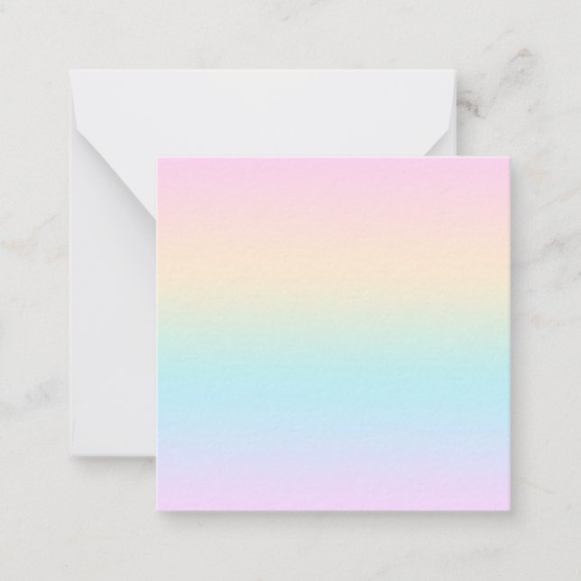 Pastel färg övertoning anteckningskort (Framsida)