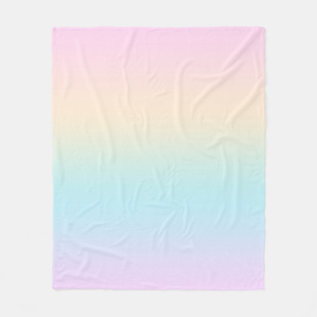Pastel färg övertoning fleecefilt (Framsidan)