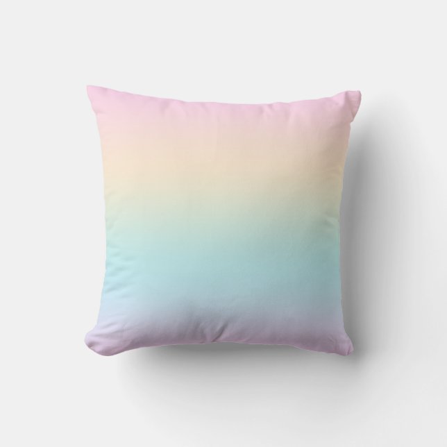 Pastel färg övertoning kudde (Framsida)