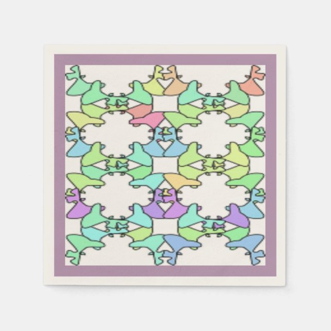 PASTEL FÄRG PAPPERSSERVETT (Framsidan)