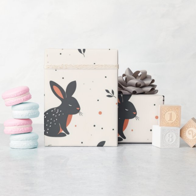 Pastel färg Påsk kanin, sömlös mönster Presentpapper (Baby Shower)