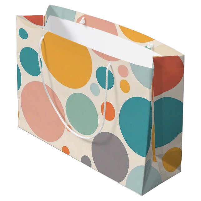 Pastel Färg Polka Dot Gift Bag (Baksidan Vinklad)