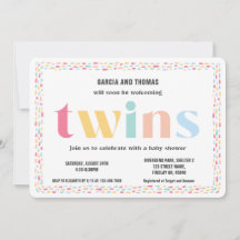 Pastel Färg Rainbow Baby Shower Twillingars Sprink