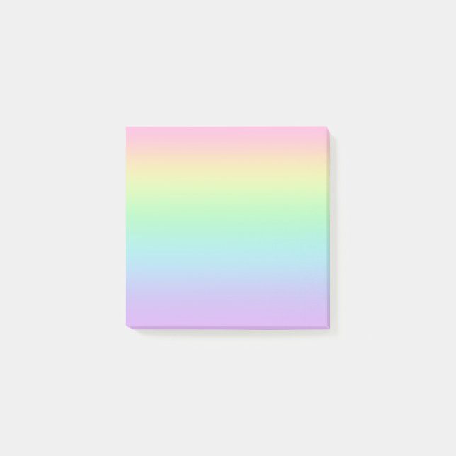 Pastel Färg Rainbow Gradient Post-it Notes Block (Framsida)