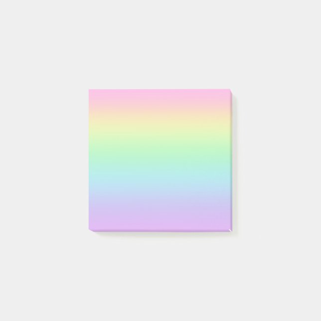 Pastel Färg Rainbow Gradient Postit Notes Post-it Block (Framsida)