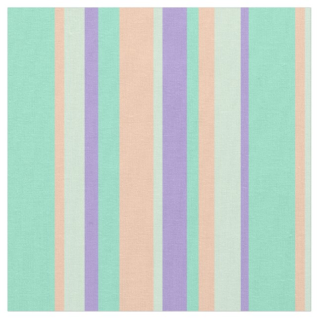 Pastel Färg Retro Pub strimlad färgad Rand Tyg (Närbild)