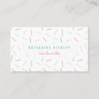 Pastel Färg Sprinkles White Affärskort