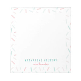 Pastel Färg Sprinkles White Anteckningsblock