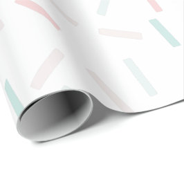 Pastel Färg Sprinkles White Presentpapper