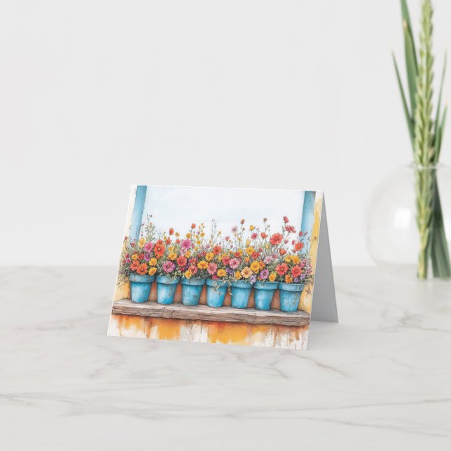 Pastel Färg Teckning Kort (Framsida)