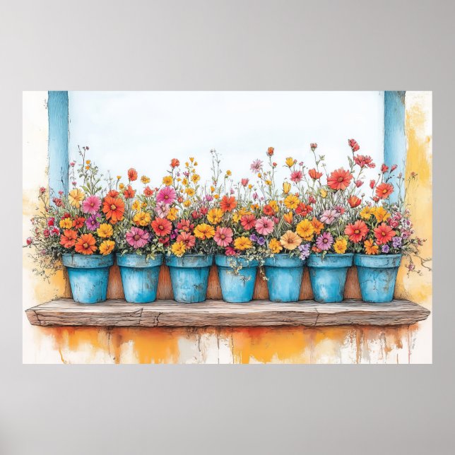 Pastel Färg Teckning Poster (Framsidan)
