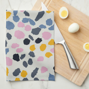 Pastel färg terrazzo abstrakt mönster kökshandduk