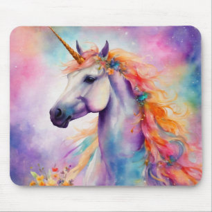 Pastel Färg Unicorn Musmatta