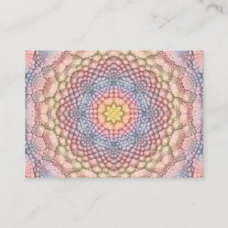 Pastel Färg Vintage Fractal Kaleidoscope Visitkort