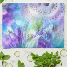 Pastel Färg Whimsique Abstrakt Blue Lila Grönt