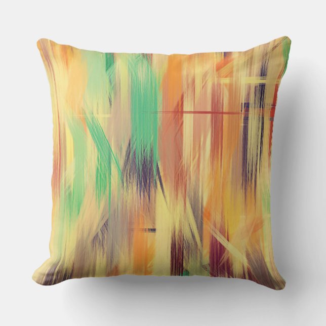 Pastel Färgad Abstrakt Bakgrund #2 Kudde (Framsida)