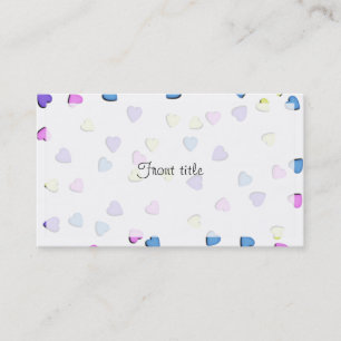 Pastel Färgad Candy Hearts Visitkort