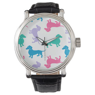 Pastel Färgad Dachshunds Armbandsur