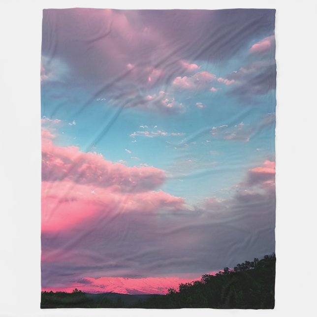Pastel-färgad himlar fleecefilt (Framsidan)