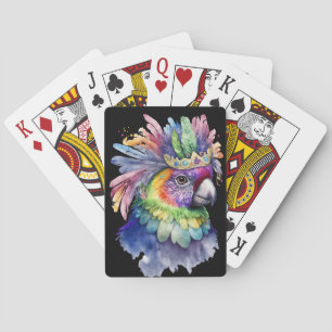 PASTEL FÄRGAD MARDI GRAS BIRD CASINOKORT
