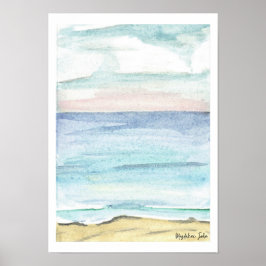 Pastel färgad Sea Poster