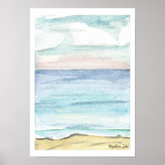 Pastel färgad Sea Poster