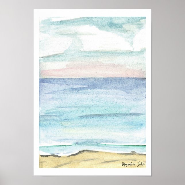 Pastel färgad Sea Poster (Framsidan)