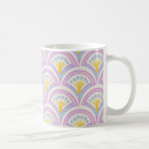 Pastel färgad snäcka mönster kaffemugg