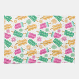 PASTEL FÄRGAD SOMMER POPSICKLES & FRUKT KÖKSHANDDUK