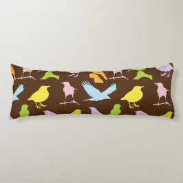 Pastel Färgad Variety of Birds Mönster Kroppskudde