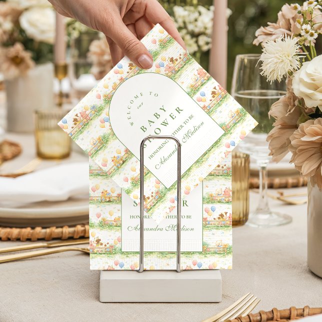 Pastel Farm Animals Garden Baby Shower Pappersservett (Skapare uppladdad)