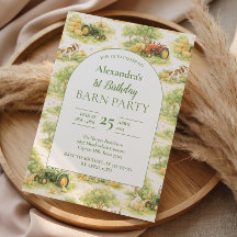 Pastel Farm Tractor Barnyard 1st Birthday