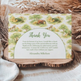 Pastel Farm Tractor Barnyard 1st Birthday Tack Kort