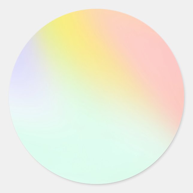 Pastel faux holo, Trendig Runt Klistermärke (Framsida)
