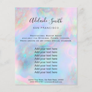 Pastel FAUX-holografisk opal-inspirerad bakgrund Flygblad