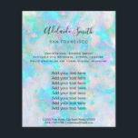 Pastel FAUX holografisk opal inspirerad struktur Flygblad<br><div class="desc">skönhetssalon professionell makeup artist fluor</div>