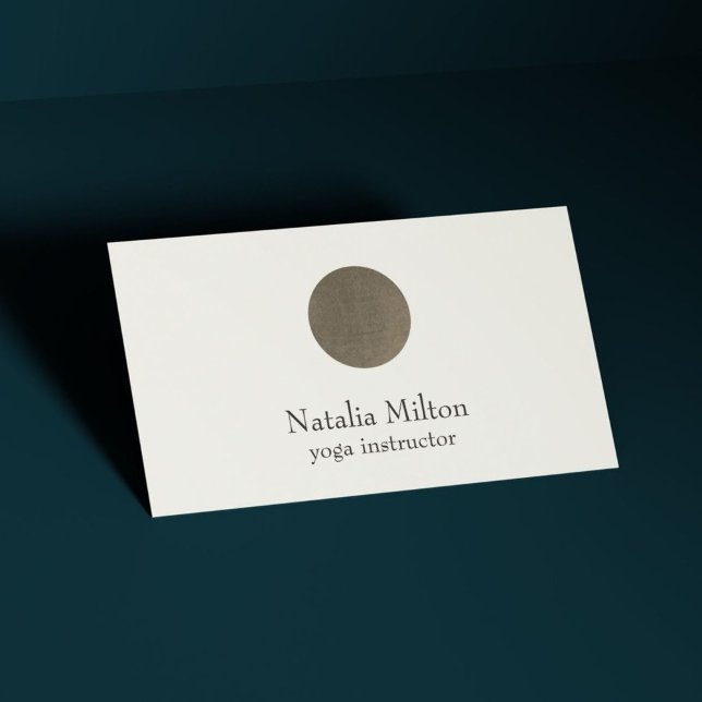 Pastel Faux Metall Circle Yoga, minimalistisk Eleg Visitkort (Skapare uppladdad)