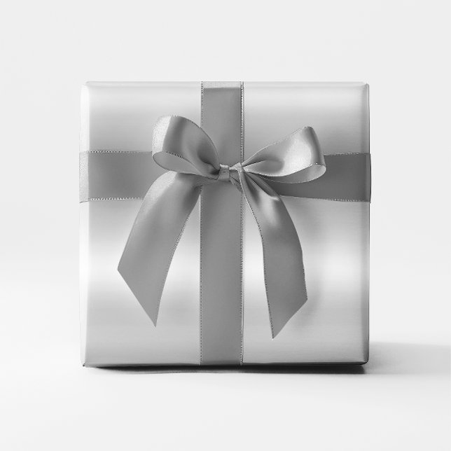 Pastel Faux Silver Grått Foil Ombre Presentpapper (Pastel Faux Silver Grey Foil Ombre Wrapping Paper)