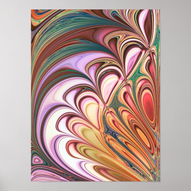 Pastel Feather Fractal Poster (Framsidan)