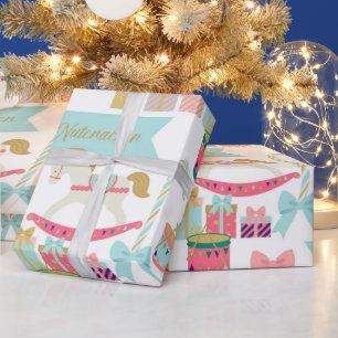 Pastel Festive Nutcracker Leksaker jul Presentpapper