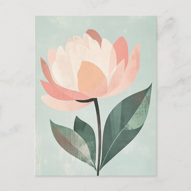 Pastel Flora i Stillness #088 Vykort (Framsida)