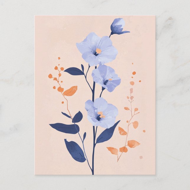 Pastel Flora i Stillness #091 Vykort (Framsida)