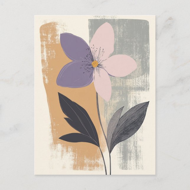 Pastel Flora i Stillness #092 Vykort (Framsida)