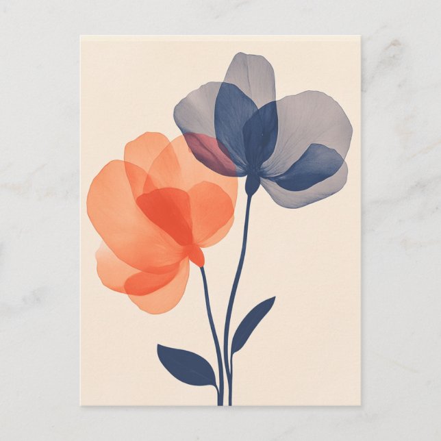 Pastel Flora i Stillness #094 Vykort (Framsida)