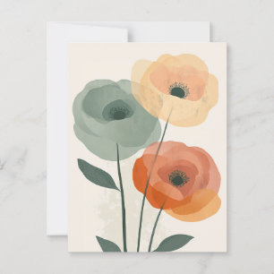 Pastel Flora i Stillness #096 Vykort