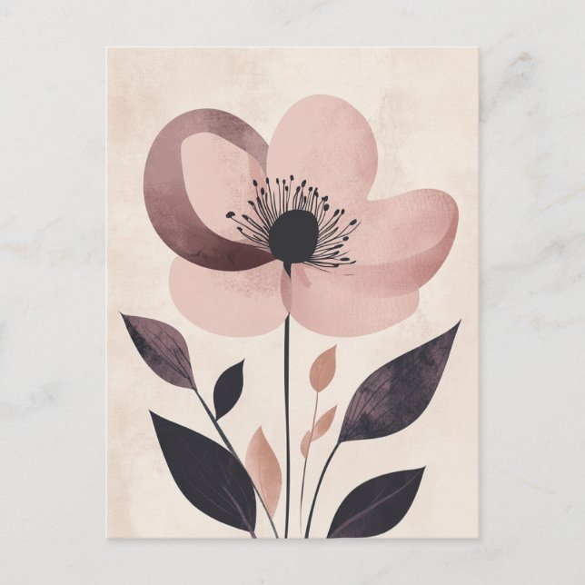 Pastel Flora i Stillness #098 Vykort (Framsida)